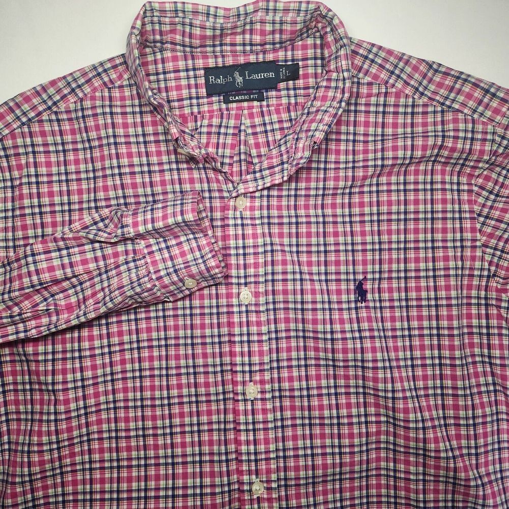 MENS RALPH LAUREN POLO LONG SLEEVE BUTTON DOWN SHIRT